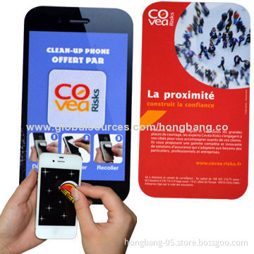 Sticky Mobile Phone Screen Cleaners, Customized Shapes, Sizes and Designs Welcomed